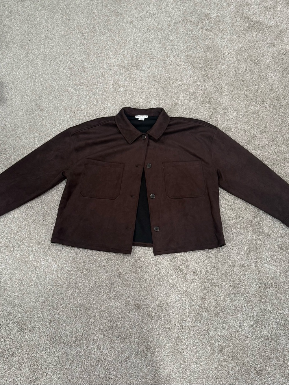 Sincerely Jules Dark Brown Suede Shirt Jacket